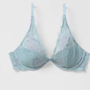 Anthropologie Bra SAMANTHA CHANG Floral Lace Balconette Padded Underwire NWT